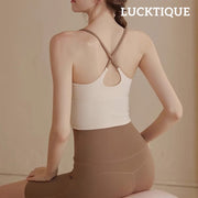 Thin Strap Criss Cross Back Support Tank Tops