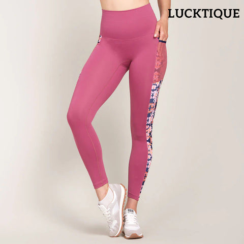 Pink Floral Comfy Leggings - LUCKTIQUE