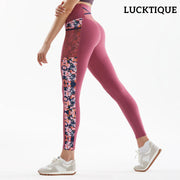 Pink Floral Comfy Leggings - LUCKTIQUE